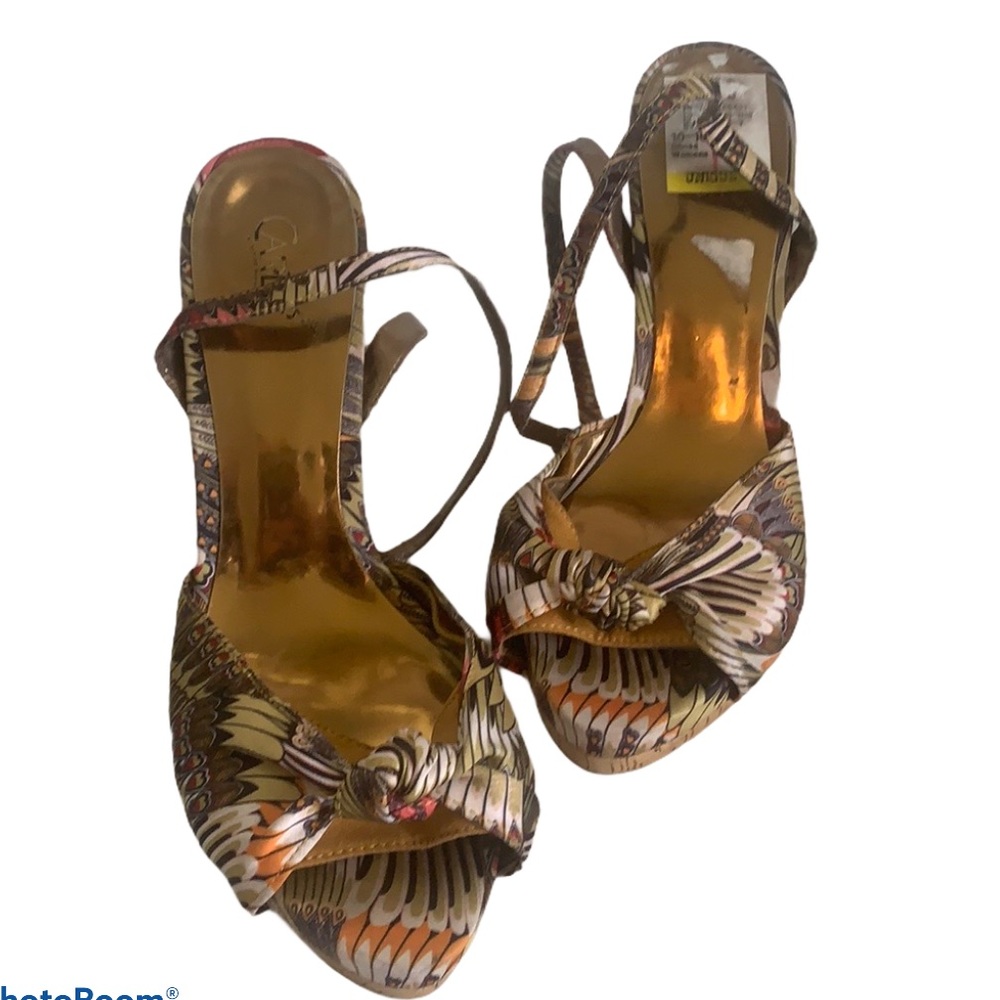 Carlos Santana Cork Platform Heels Sz 10-10.5 - Picture 2 of 7